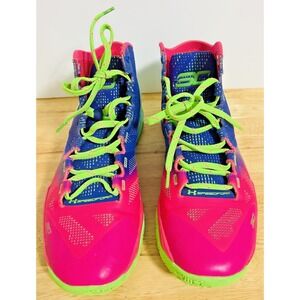 Under Armour SC30 Curry 2 Basketball Shoes Pink Green Men's 11